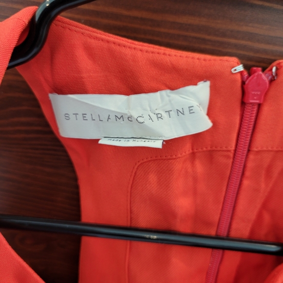 Stella McCartney Elegant Orange Sleeveless Dress - Picture 4 of 11